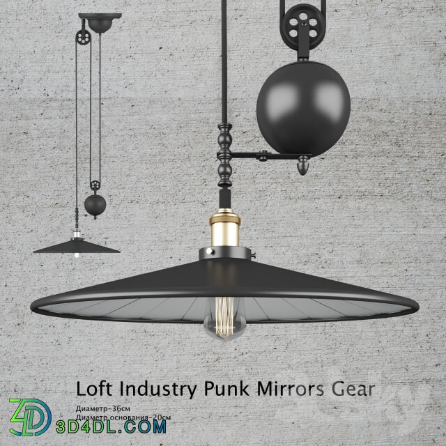 Ceiling light - Loft Industry Punk Mirrors Gear