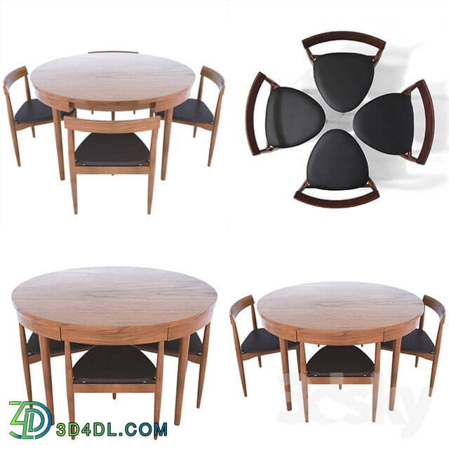 Table _ Chair - Hans Compact Dining Set