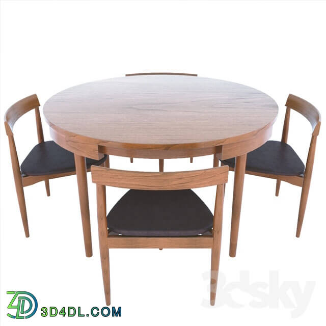 Table _ Chair - Hans Compact Dining Set