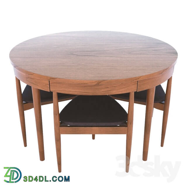 Table _ Chair - Hans Compact Dining Set