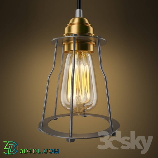 Ceiling light - Restoration hardware Industrial Cage Filament Pendant