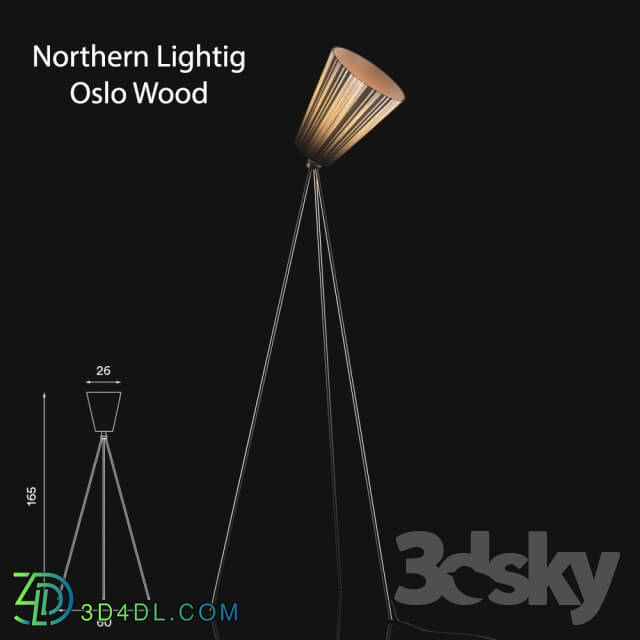 Floor lamp - Northern Lightig-Oslo Wood