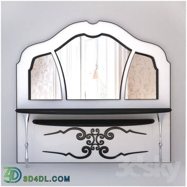 Table - Mirror with console tables