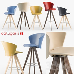 Chair - Calligaris Bahia w stool 