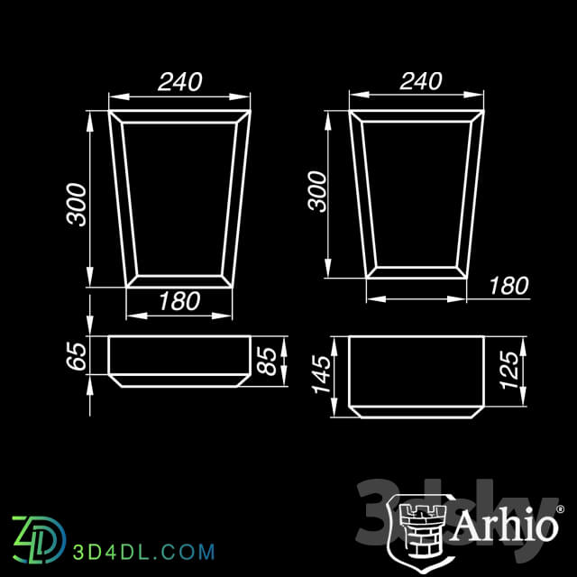 Decorative plaster - keystones AZ30-1 and AZ30-2 Arhio_