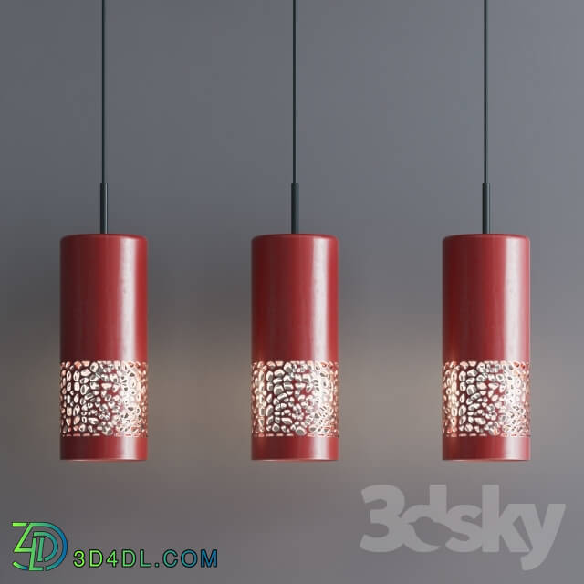 Ceiling light - Industrial Pendant Red Set