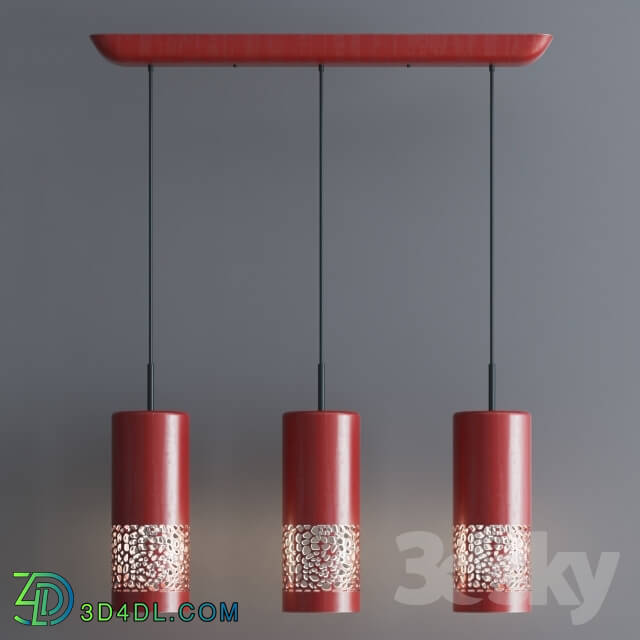 Ceiling light - Industrial Pendant Red Set