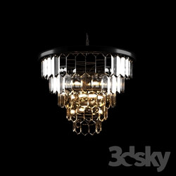 Ceiling light - Chandelier pendant in American style Amber 