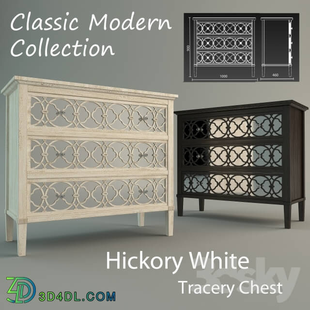 Sideboard _ Chest of drawer - Hickory White Tracery Chest