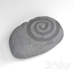 Other soft seating - Felted pouf stone handmade. 