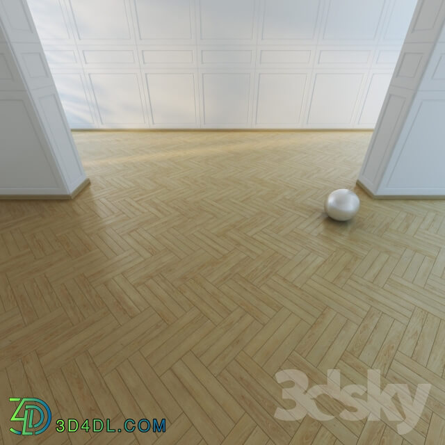 Other decorative objects - Parquet_ triple herringbone. Maple and oak.