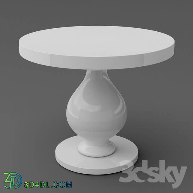 Table - OM Side table FratelliBarri PALERMO in finishing white shiny varnish_ FB.ST.PL.75