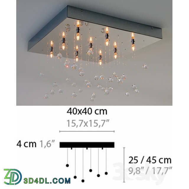 Ceiling light - Lamp ILFARI Sprankling-Disk-400-C9-6062