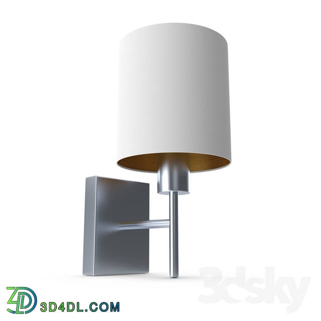 Wall light - 95053 Sconce PASTERI_ 1х60W _E27__ L145_ H305_ A195_ nickel matt _ textile_ white_ copper