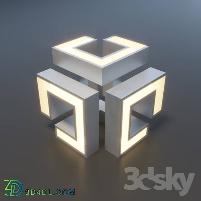 Table lamp - cubic lighting