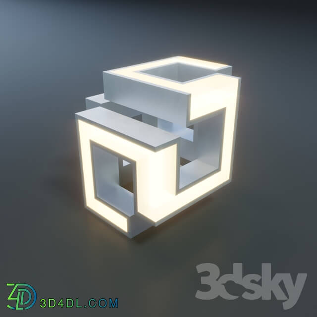 Table lamp - cubic lighting