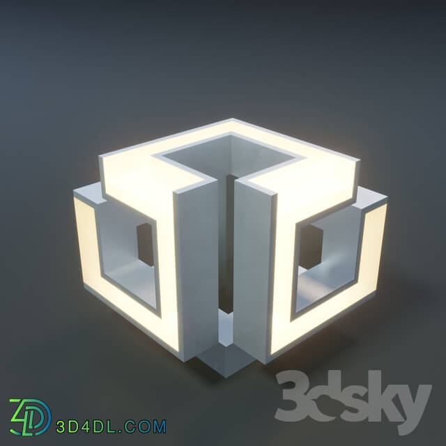Table lamp - cubic lighting