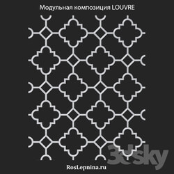 Decorative plaster - OM LOUVRE modular composition from RosLepnina 