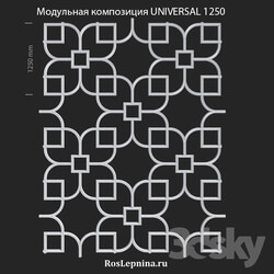 Decorative plaster - OM UNIVERSAL 1250 modular composition from RosLepnina 