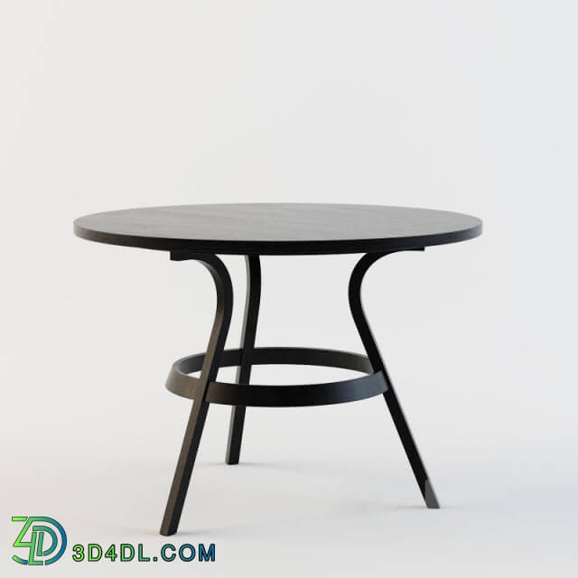 Table - wooden round table