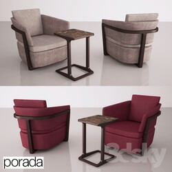 Arm chair - Porada Arena Poltrona Armchair and table Script 45 