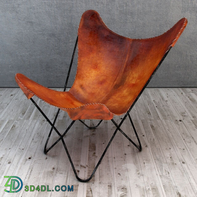 Arm chair - Leather chair butterfly Loftdesigne Model 083