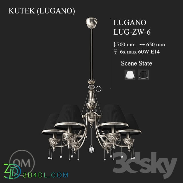 Ceiling light - KUTEK _LUGANO_ LUG-ZW-6- _N _ A_