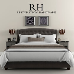 Bed - Restoration Hardware Warner Tufted bed 