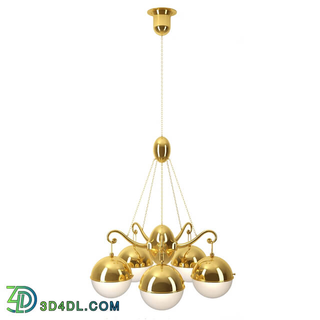 Ceiling light - Five Arm Chandelier by Josef Hoffmann