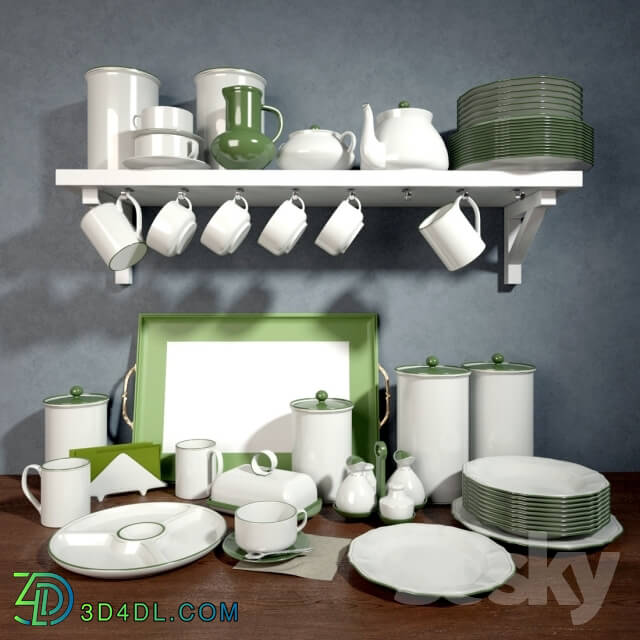 Tableware - A set of ceramic dishes