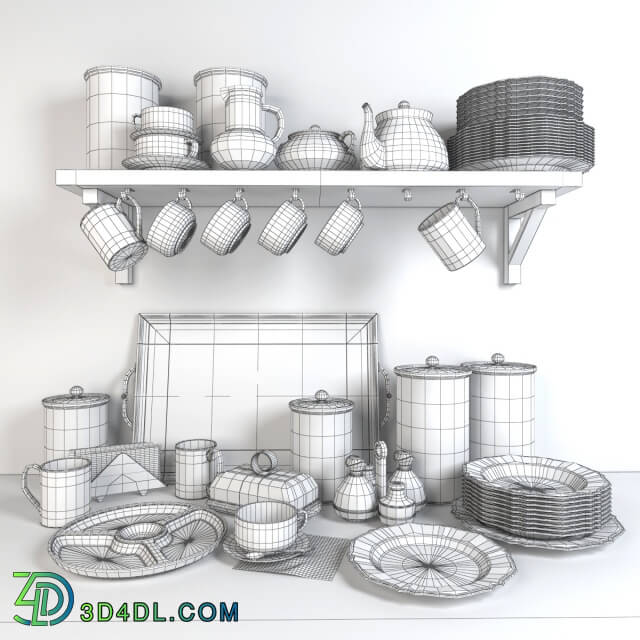 Tableware - A set of ceramic dishes