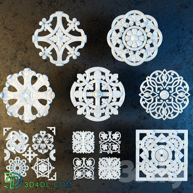 Decorative plaster - Set in ornate Venetian style