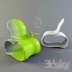 Chair - Armchair and chair by nJ 