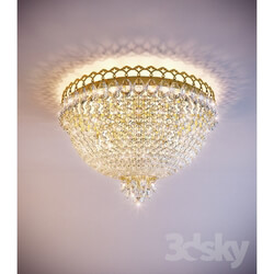 Ceiling light - Crystal ceiling mounted light fixture 