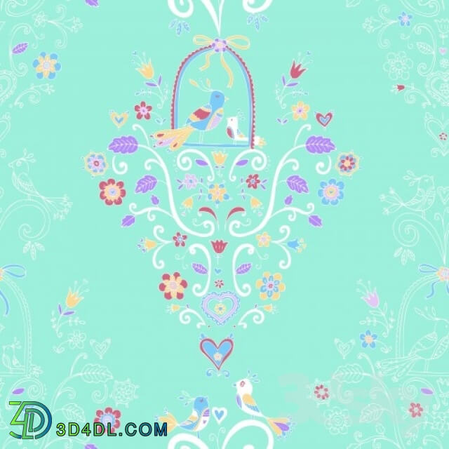 Wall covering - Children__39_s wallpaper with a pattern