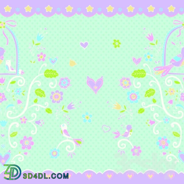 Wall covering - Children__39_s wallpaper with a pattern