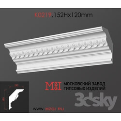 Decorative plaster - Cornices patterned plaster moldings K0219.152Nx120mm 