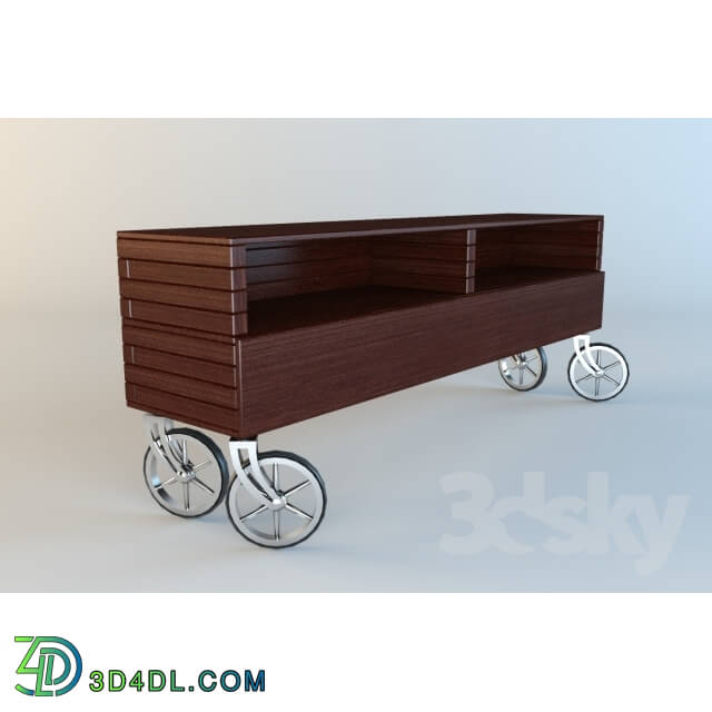 Sideboard _ Chest of drawer - Bedside table with rollers