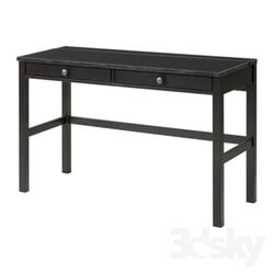 Table - HEMNES Desk with 2 drawers_ black-brown. Ikea _ 