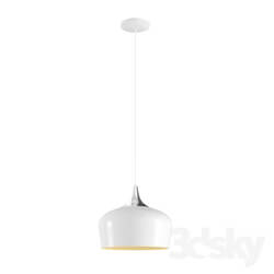 Ceiling light - 95384 Suspension OBREGON_ 1х60W _E27__ Ø350_ steel_ white_ chrome 