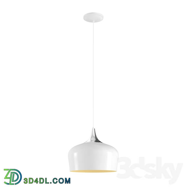 Ceiling light - 95384 Suspension OBREGON_ 1х60W _E27__ Ø350_ steel_ white_ chrome