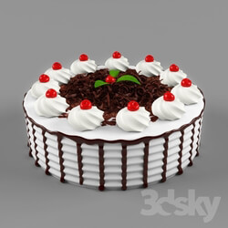 Food and drinks - cake with cherries 