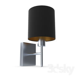 Wall light - 95052 Sconce PASTERI_ 1х60W _E27__ L145_ H305_ A195_ nickel matt _ textile_ black_ copper 