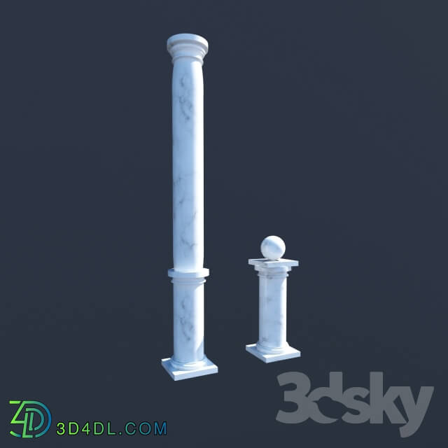 Decorative plaster - classic columns