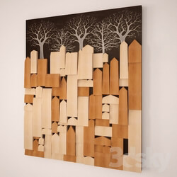 Other decorative objects - Wood Wall Sculpture 