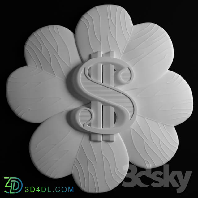 Decorative plaster - clover