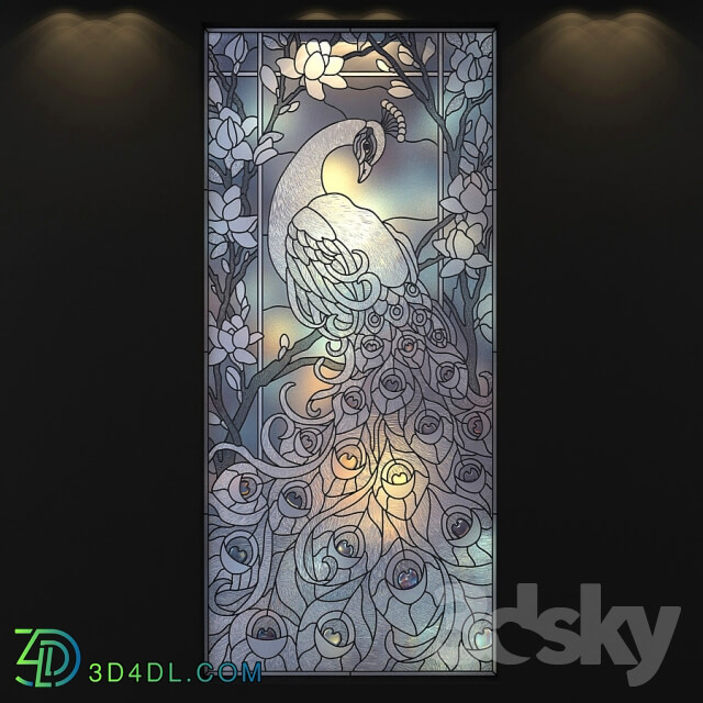 Doors - Stained Glass Peacock
