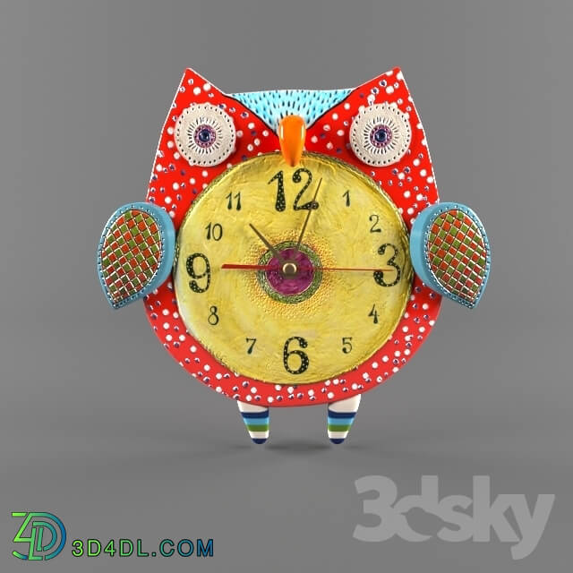 Other decorative objects - Wall clock _quot_Owl_quot_