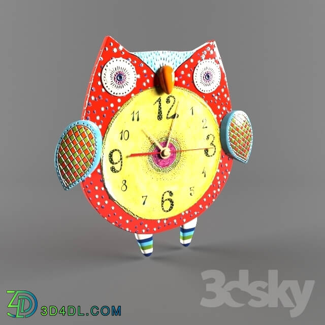 Other decorative objects - Wall clock _quot_Owl_quot_