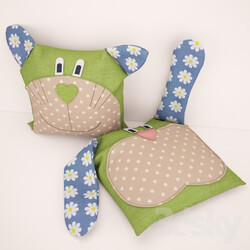 Miscellaneous - bunny pillow and teddy bear 